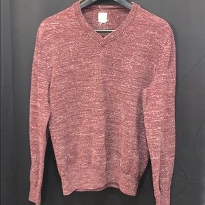 Burgundy Gap V-Neck Sweater